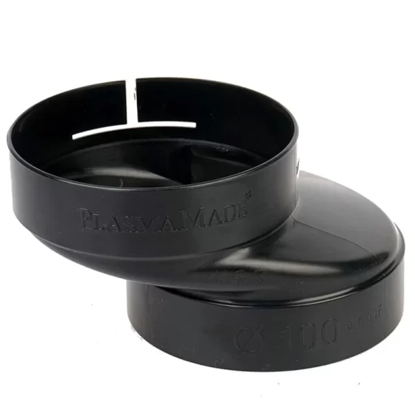 Overgang rund 100 - 100 mm passer til GUC1212
